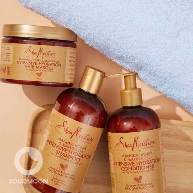 مجموعه الترطيب المكثف بالعسل وزيت المافورا من Shea Moisture