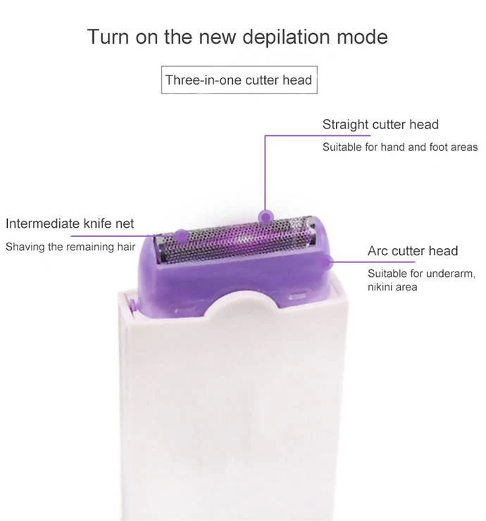 Laser Rechargeable Hair Removal Purple Sensa-Light Device