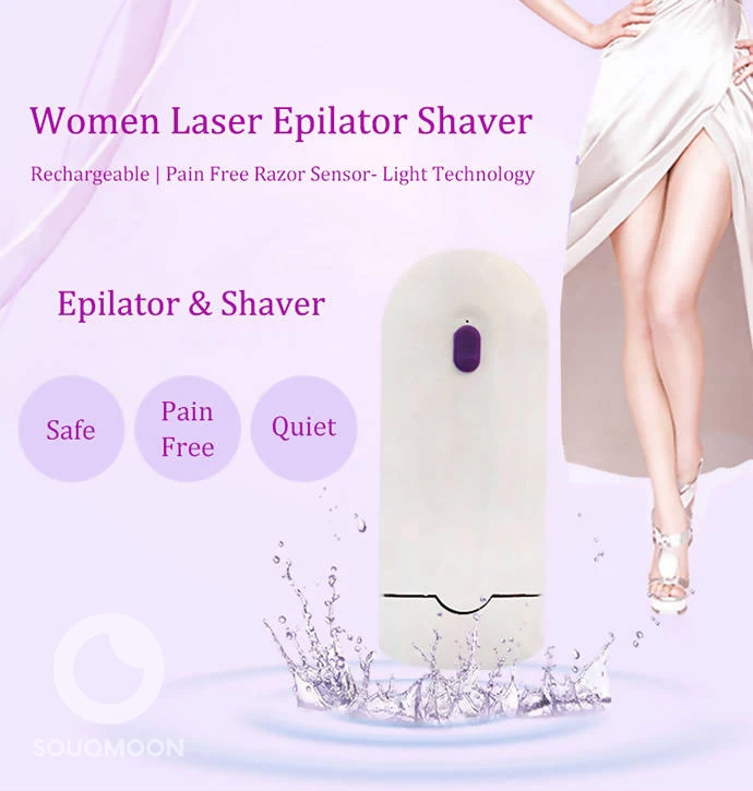 Laser Rechargeable Hair Removal Purple Sensa-Light Device