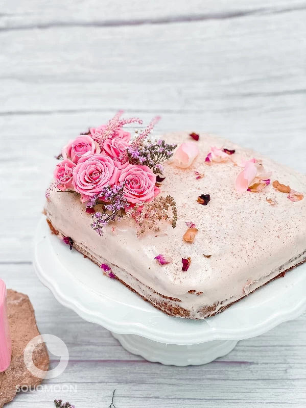 Eggless Rose Tres Leches Cake – Meg's Kitchen Studio