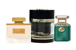 مجموعة عطر هيبة الأخضر و عطر مسك الماجد و دخون بلاك انسنس