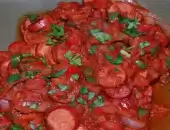 صحن نقانق طماط 