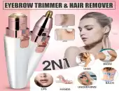 Eyebrow Trimmer Facial Hair Remover for Women, 2-in-1 USB Rechargeable Painless Eyebrow Razor Electric Lady Epilator 