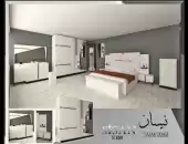 غرف نوم صناعه تركيه 9 قطع 