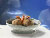 الروبيان مع السمسم 
