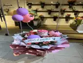بوكيه البالون مع كيك 